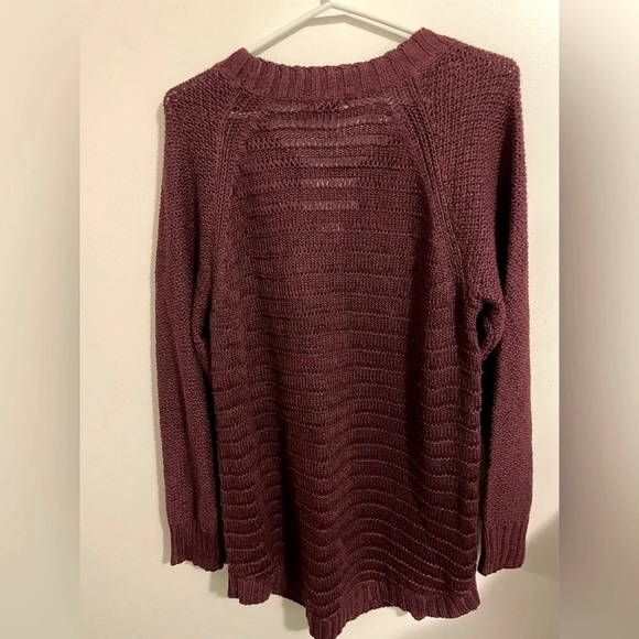 Sz 2XL women’s Calvin Klein Jeans knit sweater pullover burgundy crewneck - Picture 1 of 16
